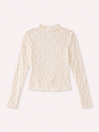 Blusa Renda Manga Longa Off White