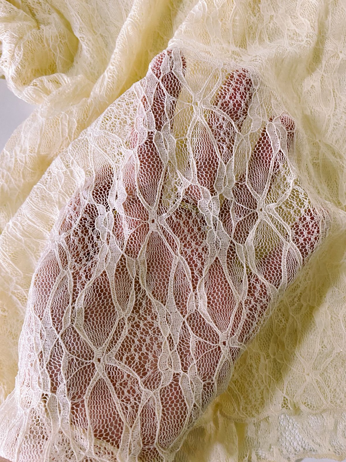 Blusa Renda Manga Longa Off White